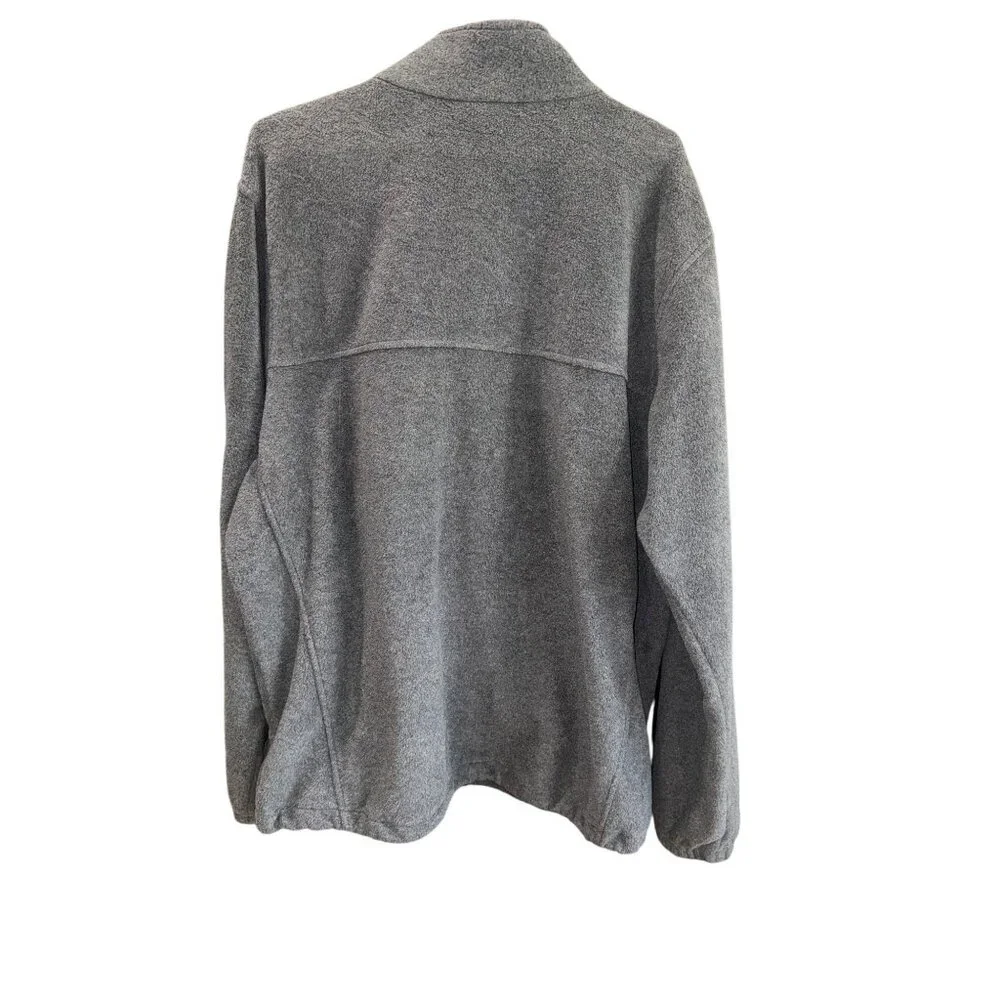 Columbia Mens XL Grey 1/4 Zip Fleece Pullover Jacket  Adjustable Hem Outdoors - Picture 3 of 8
